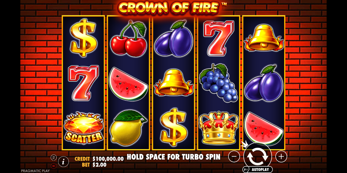 Crown of Fire Slot - Interface - ramly888m